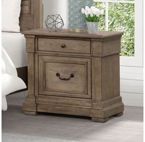 Sheringham Weathered Gray 2 Drawer Nightstand
