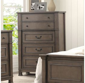 Huddersfield Dark Walnut 5 Drawer Chest