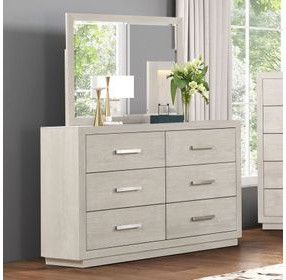 Wellingborough Light Gray 6 Drawer Dresser
