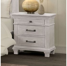 Swanley Weathered Gray 3 Drawer Nightstand