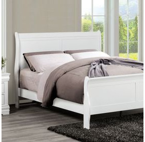 Louis Philippe White Sleigh Bedroom Set