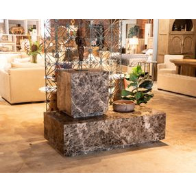 Giza Dark Emperador Marble Top Occasional Table Set