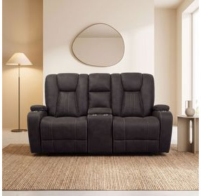 Amirah Dark Gray 74" Glider Loveseat