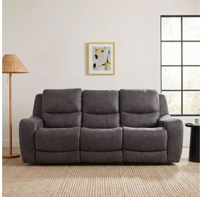 Demetrius Dark Gray 90" Power Reclining Sofa with USB Charging