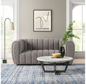 Aversa Charcoal Gray 63" Loveseat