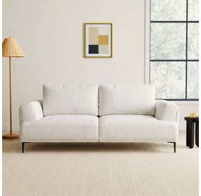 Gladbach Linen White 65" Loveseat