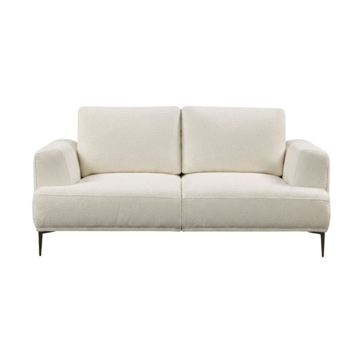 Gladbach Linen White 65" Loveseat