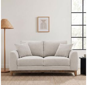 Watton Light Gray 65" Loveseat with Pillows