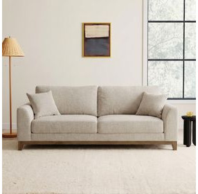 Watton Light Gray 84" Sofa with Pillows