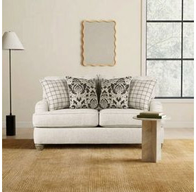 Mossley Ivory 65" Performance Fabric Loveseat