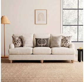Mossley Ivory 93" Performance Fabric Sofa