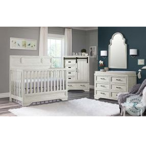 Foundry White Dove Flat Top Convertible Standard Crib