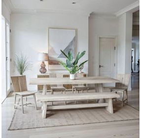 Acadia Oat 79" Dining Bench