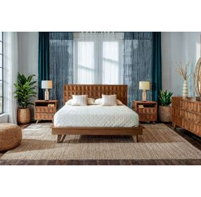 Lisbon Royal Brown Queen Platform Bed