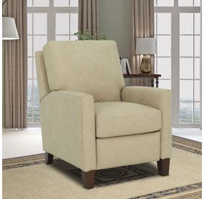 Fremont Cashmere Stone Leather Push Thru The Arms Recliner