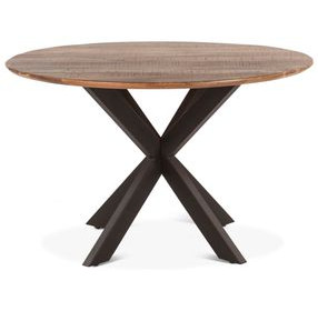 Santa Margherita Matte Black 48" Round Dining Table