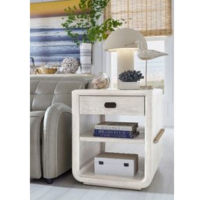 Sunset Cove Moonlight Pearl Rectangular Chairside End Table