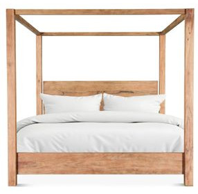 Mesa Brushed Acacia Canopy Bedroom Set