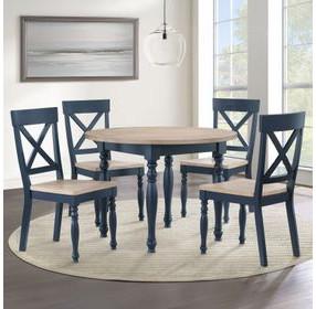Darcy Blue Round Dining Room Set
