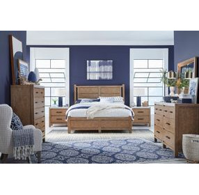 Foxrun Hollow Sierra Brown and White 6 Drawer Marble Top Dresser with Rectangular Mirror