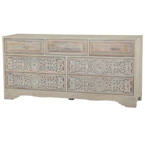 Haveli Heirloom White 7 Drawer Dresser