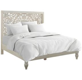 Haveli Heirloom White King Panel Bed