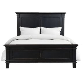 Trento Distressed Black Panel Bedroom Set