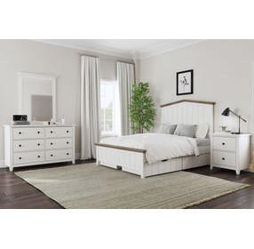 Lodge Cookies and Cream Full Bed with 2 Set of Drawer