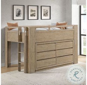 Bello Sandstone Full Low Loft Bed