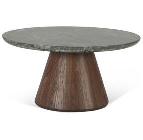 Caldera Dark Oak and Lava Marble Top Occasional Table Set