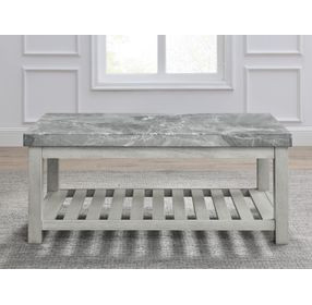 Canova Gray Rectangular Marble Coffee Table