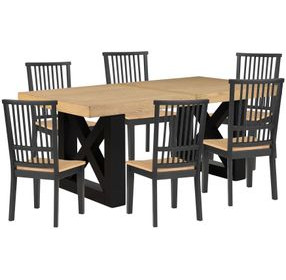 Magnolia Black Extendable Rectangular Dining Room Set