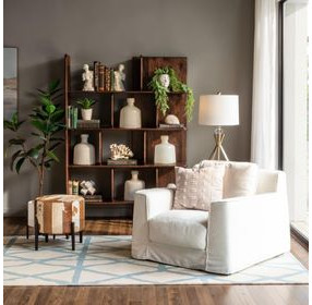 Oliver White Linen Slipcover Chair