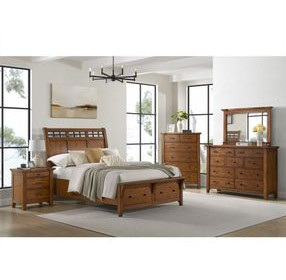 Joseph Chestnut 3 Drawer Nightstand with USB Charging