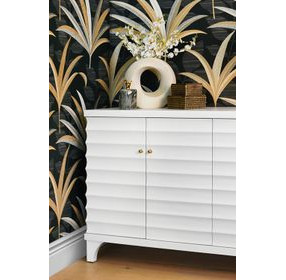 Gates Matte White Lacquer 4 Door Buffet