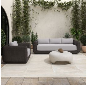 Soma Gray And Dark Brown Outdoor Living Room Set