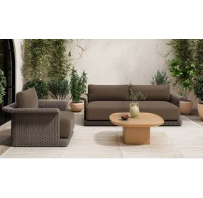 Meredith Brown 91" Outdoor Sofa