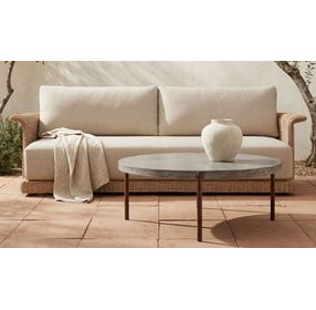 Meredith Beige 91" Outdoor Sofa