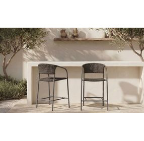 Zola Dark Brown Outdoor Counter Height Chair