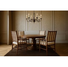 Harbor Brown Extendable Oval Dining Room Set