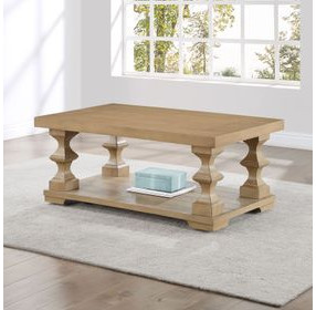 Dory Sand Rectangular Coffee Table with Casters