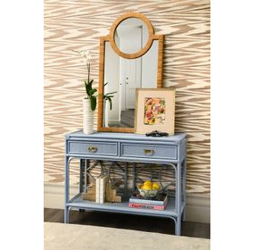 Gideon Light Blue 45" Console Table with 2 Drawers