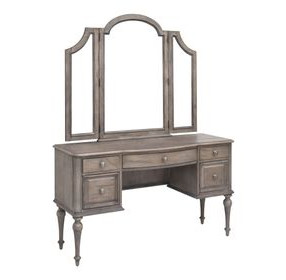 Highland Brown Bedroom Vanity with Mirror and Bench