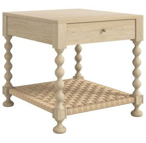 Haven Sun Oak Rectangular 1 Drawer End Table