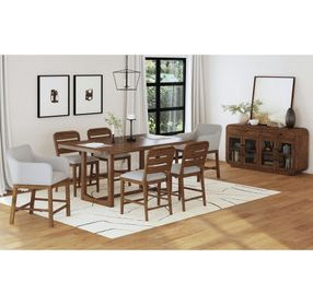 Thorin Light Gray Upholstered Counter Height Chair Set of 2