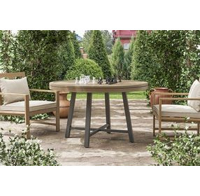 Lyon Natural and Brown Outdoor Game Table