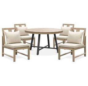 Bordeaux Natural and Beige Outdoor Side Chair Set of 2