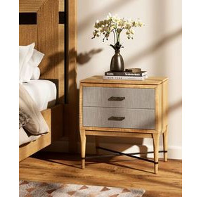 Loft Brown and Gray 2 Drawer Nightstand