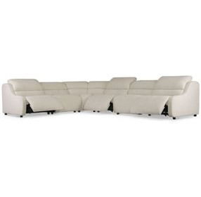 Gio Cream 6 Piece Power Reclining Sectional