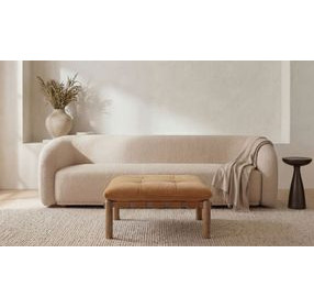Costello Tan Square Ottoman